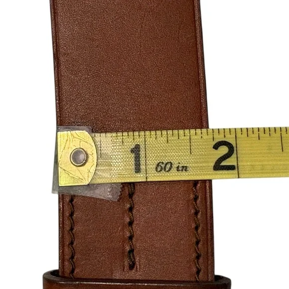 Ralph Lauren Brown, leather belt with brass buckle size medium. - Picture 9 of 13